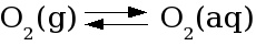 Equilíbrio de dissolução do O2 em água