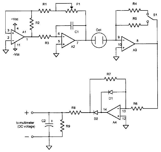 Diagrama do circuito do Condutivímetro.