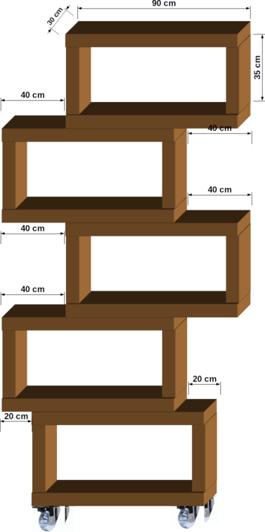 Projeto da estante para a Sala de Leitura